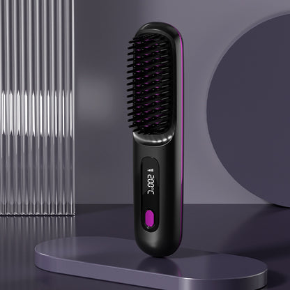 HairLux 2-in-1 Wireless Straightening Brush